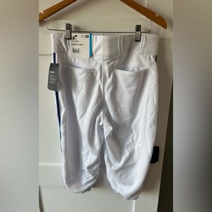Champro Triple Crown Knicker Youth XL Baseball Pants White w Royal Blue Piping